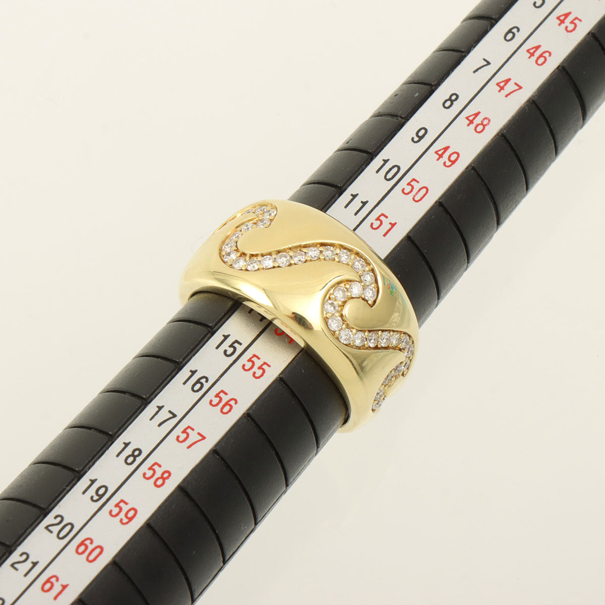 18K 波浪设计戒指 #53 金色