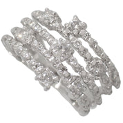 18K Diamond Ring Silver #53