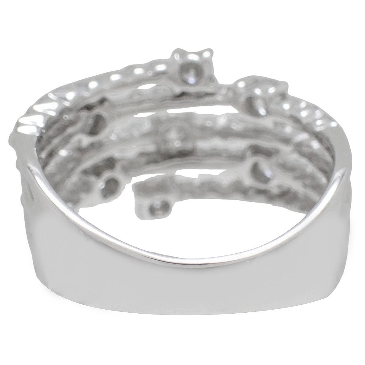 18K Diamond Ring Silver #53