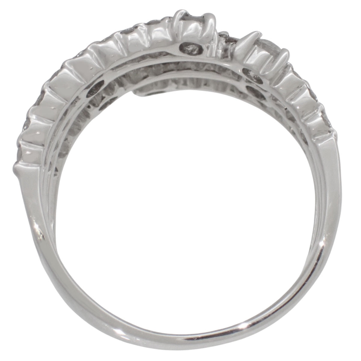 18K Diamond Ring Silver #53