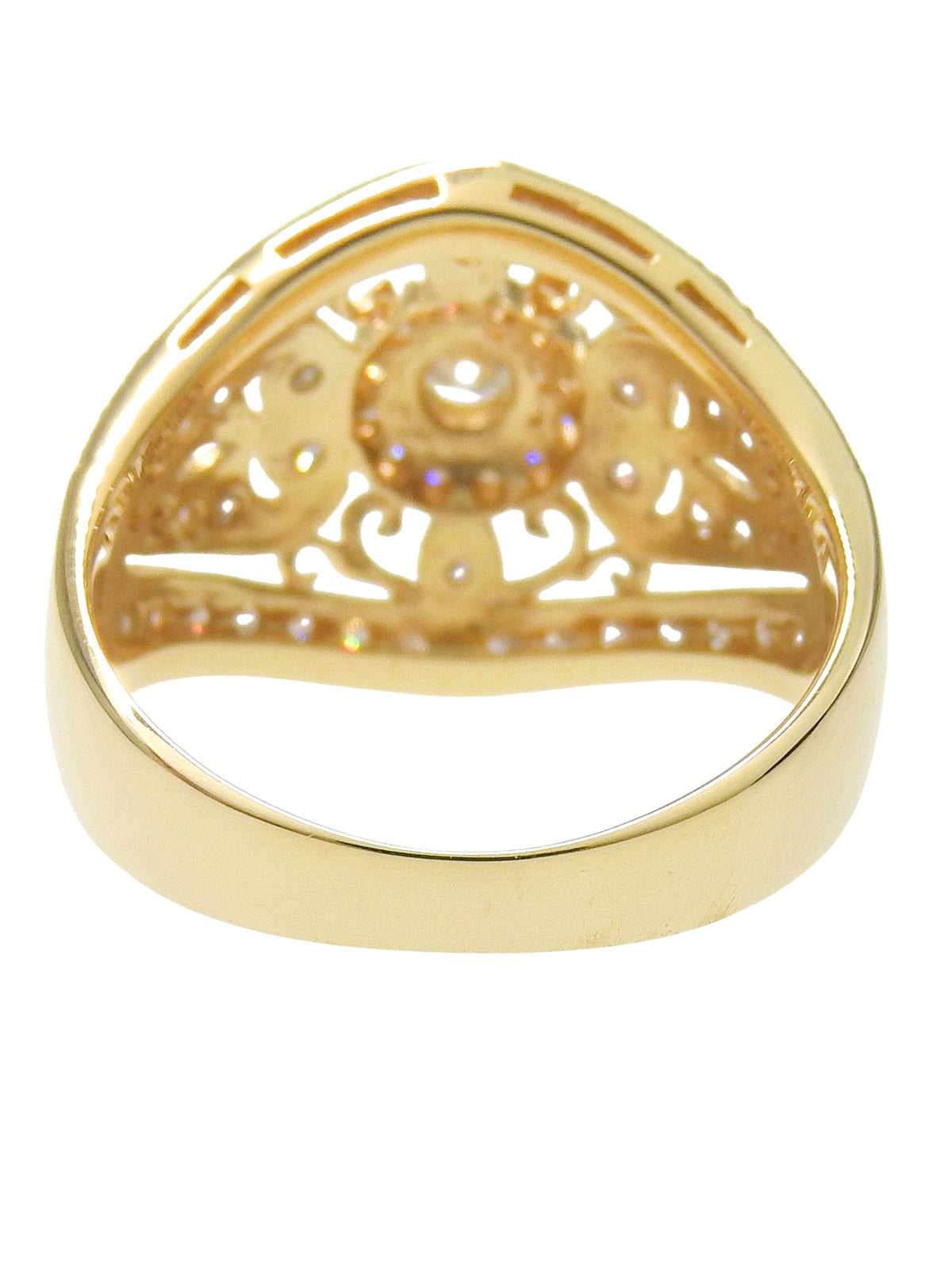 18K Diamond Design Ring #57 Gold
