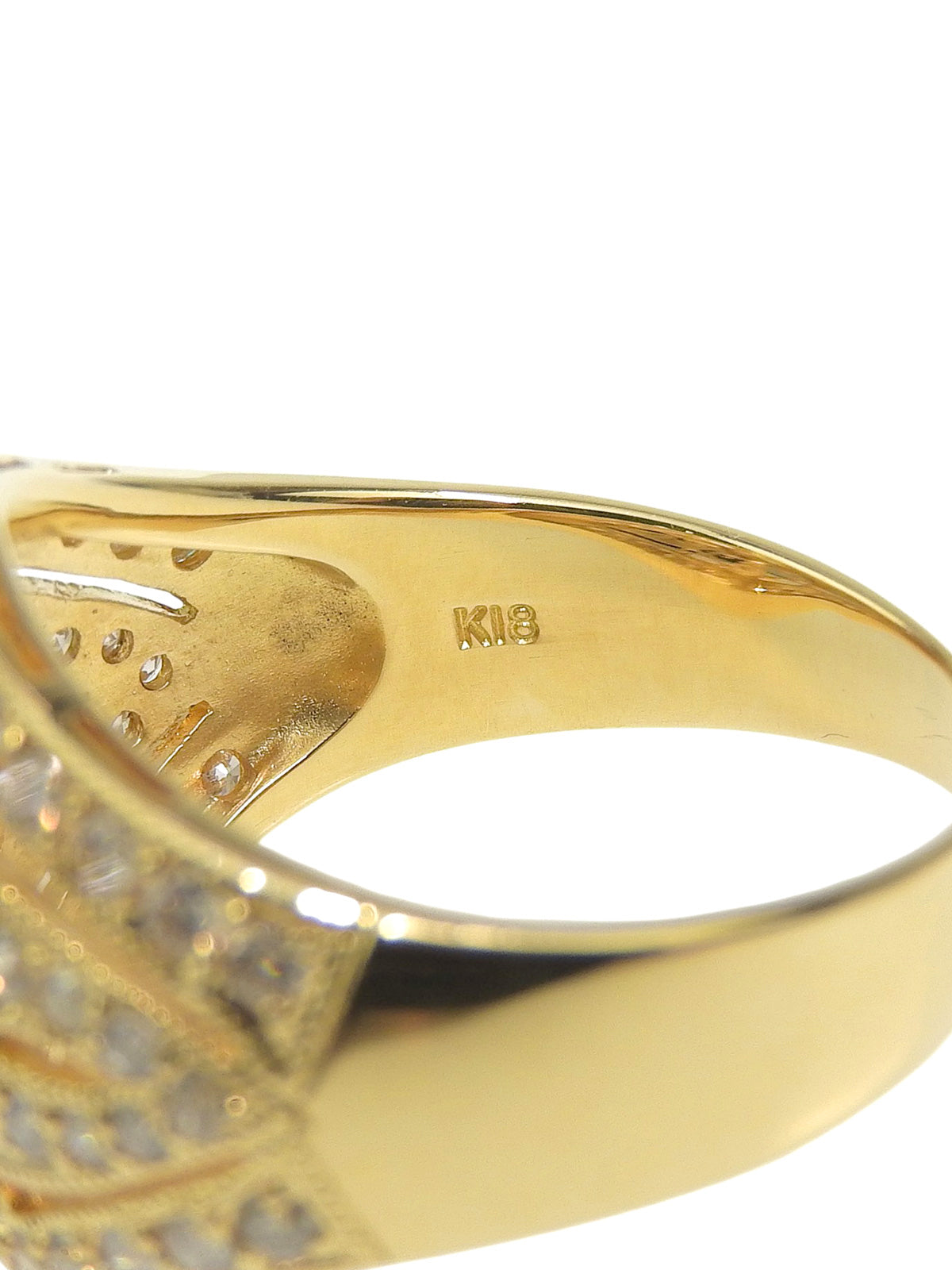 18K Diamond Design Ring #57 Gold