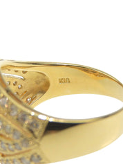 18K Diamond Design Ring #57 Gold