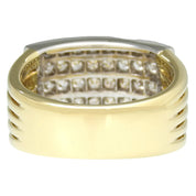 18K Platinum Five-Row Diamond Ring, Gold, #51.5