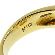 18K Ruby Diamond Flower Motif Ring #51 Gold