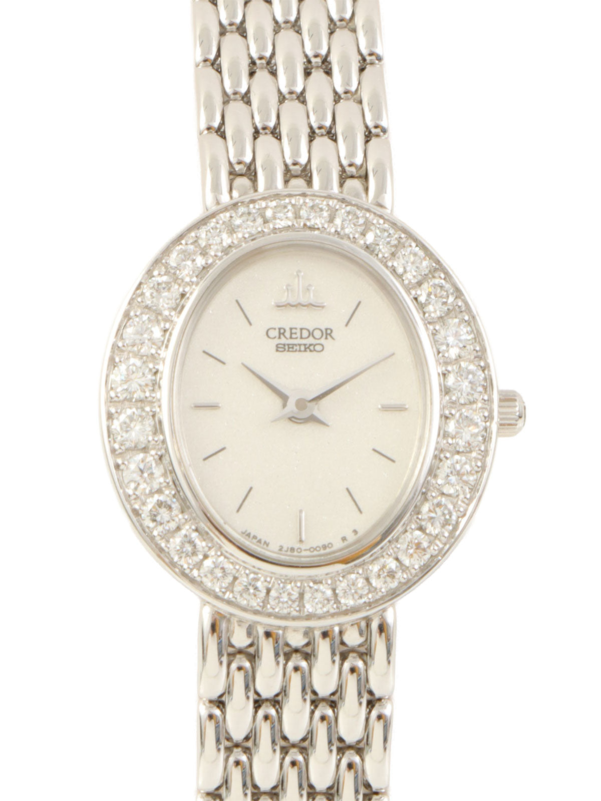 18K钻石椭圆形Credor银