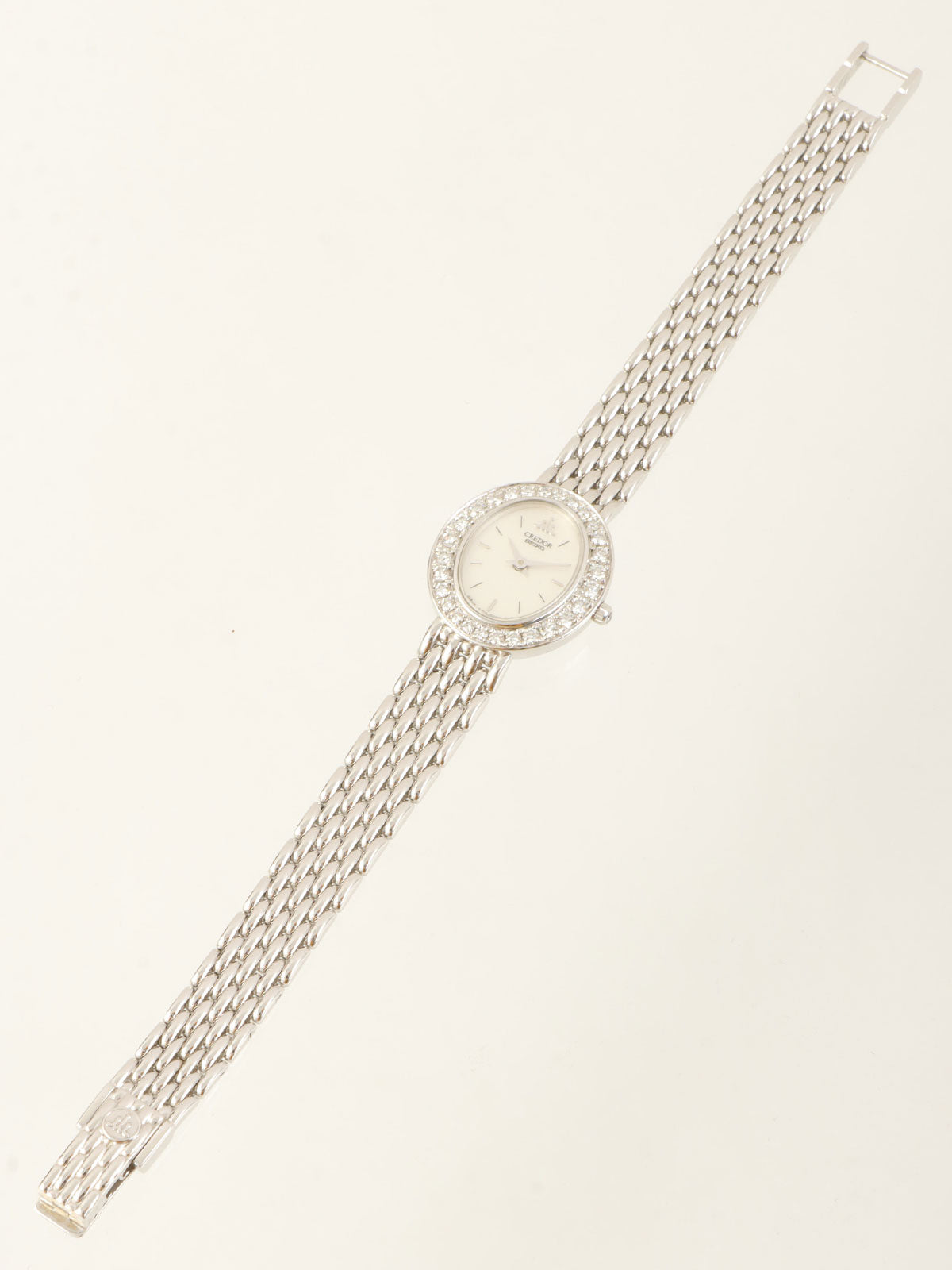 18K钻石椭圆形Credor银