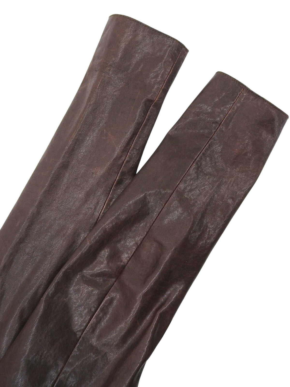 Leather logo button jacket in dark brown