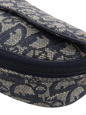 Trotter Pattern Saddle Pouch, Navy
