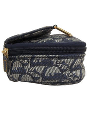 Trotter Pattern Saddle Pouch, Navy