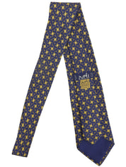 设计图案领带 海军蓝/黄色