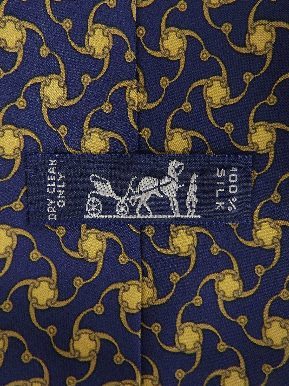 设计图案领带 海军蓝/黄色