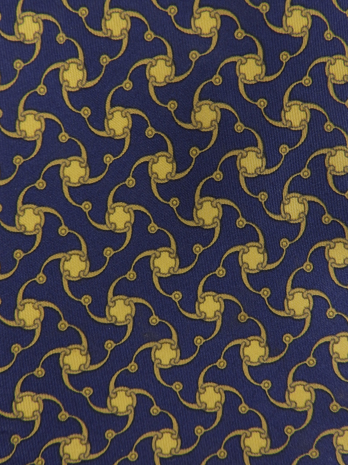 设计图案领带 海军蓝/黄色