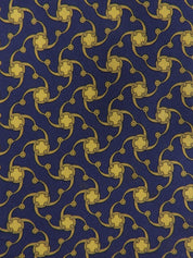 设计图案领带 海军蓝/黄色