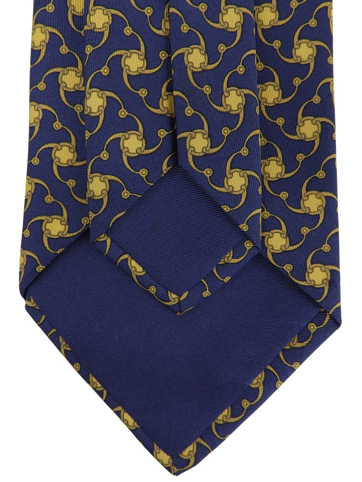 设计图案领带 海军蓝/黄色