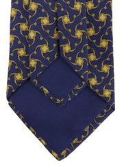 设计图案领带 海军蓝/黄色