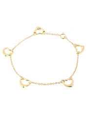 18Kオープンハートブレスレット ゴールド