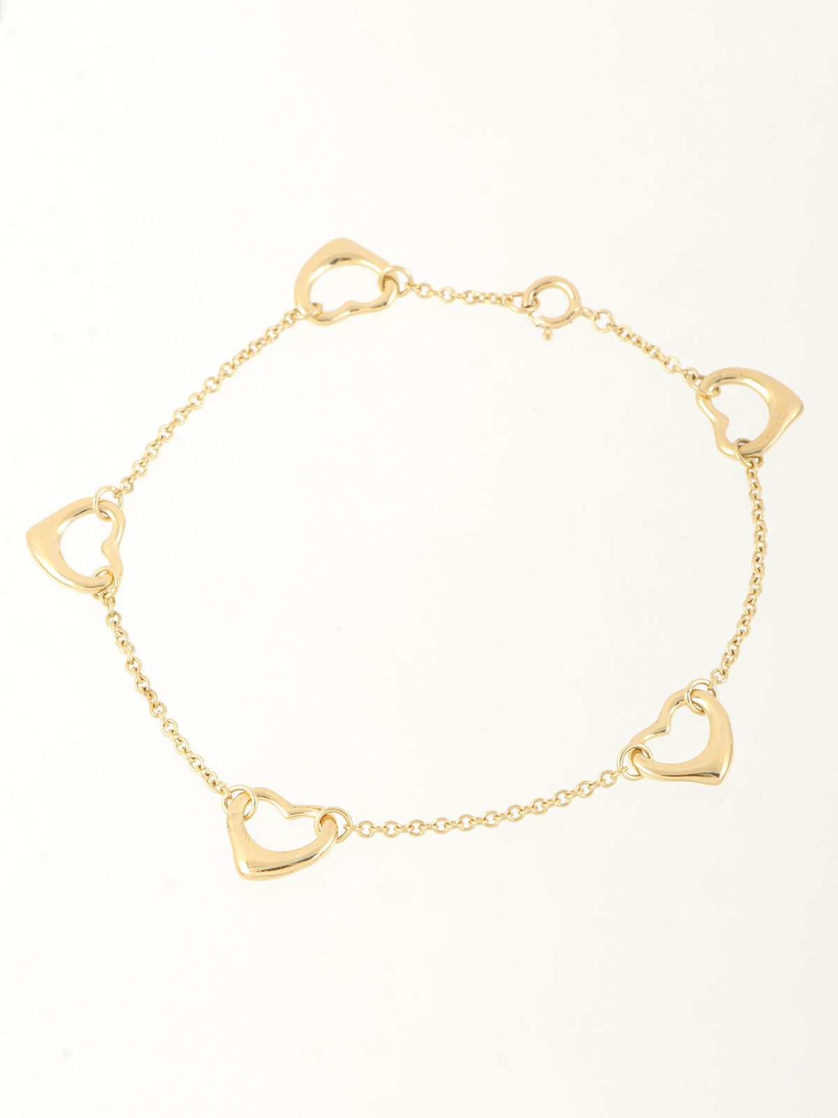 18Kオープンハートブレスレット ゴールド