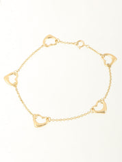 18Kオープンハートブレスレット ゴールド