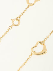 18Kオープンハートブレスレット ゴールド