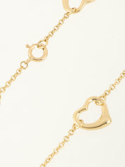 18K Gold Open Heart Bracelet