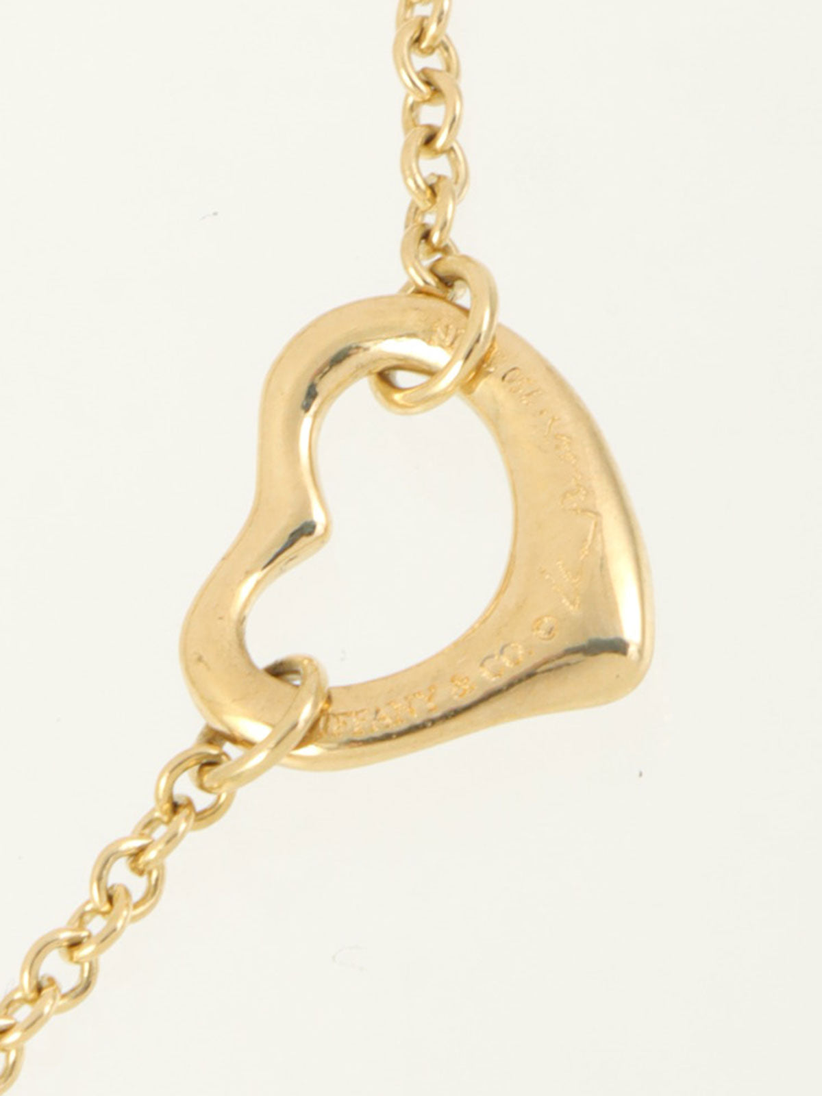 18K Gold Open Heart Bracelet