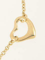 18K Gold Open Heart Bracelet