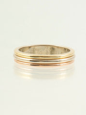 18K Vendôme Ring in Yellow Gold/Pink Gold/White Gold