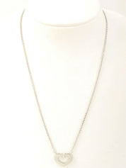 18K Cハートネックレス シルバー
