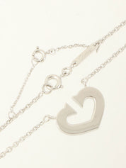 18K Cハートネックレス シルバー