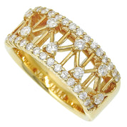 18K Diamond Design Ring #53 Gold