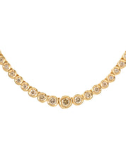 18K Gold Diamond Tennis Chain Necklace