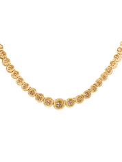 18Kダイヤモンドテニスチェーンネックレス ゴールド