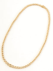 18Kダイヤモンドテニスチェーンネックレス ゴールド