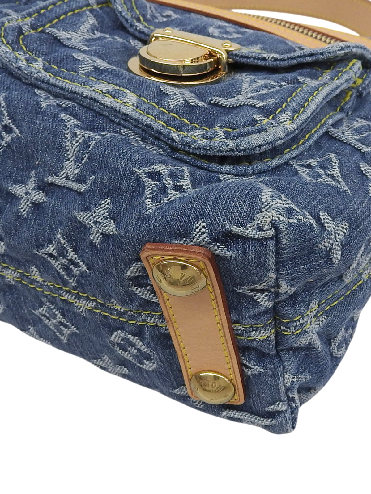 2005 年牛仔布 Monogram Baggy PM 蓝色