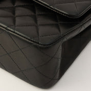 Classic Flap Chain Bag 25cm, Black, circa 2000