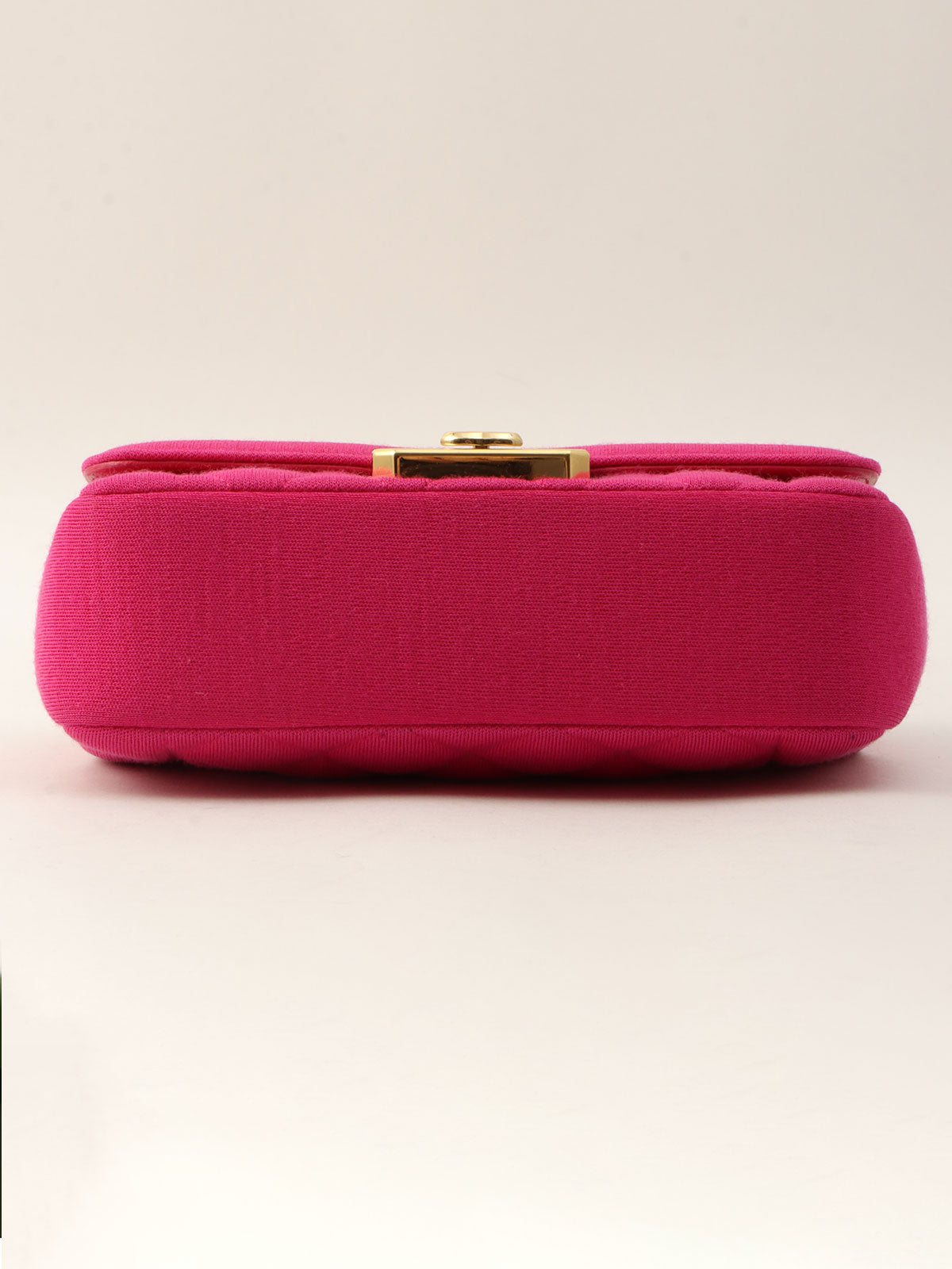 Around 2014 Made Matelassé Stitch Logo Plate Chain Shoulder Bag Pink