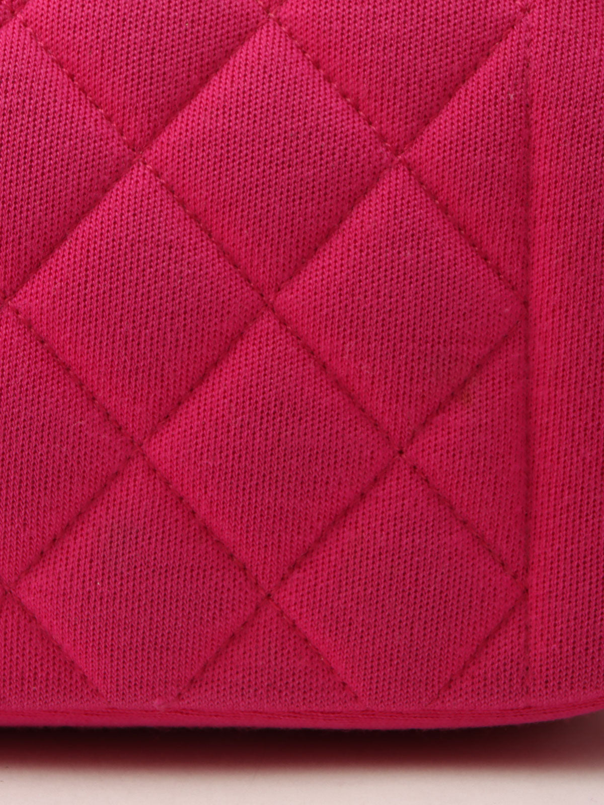 Around 2014 Made Matelassé Stitch Logo Plate Chain Shoulder Bag Pink