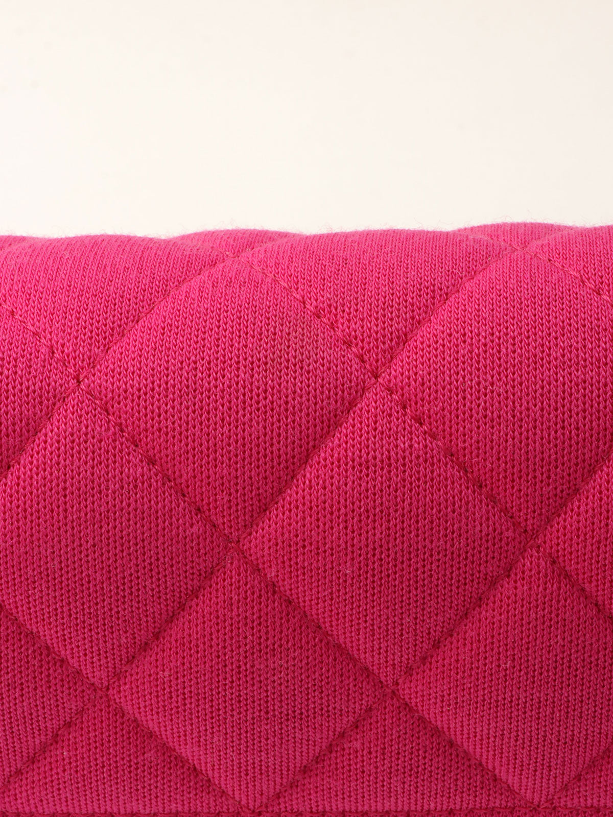 Around 2014 Made Matelassé Stitch Logo Plate Chain Shoulder Bag Pink