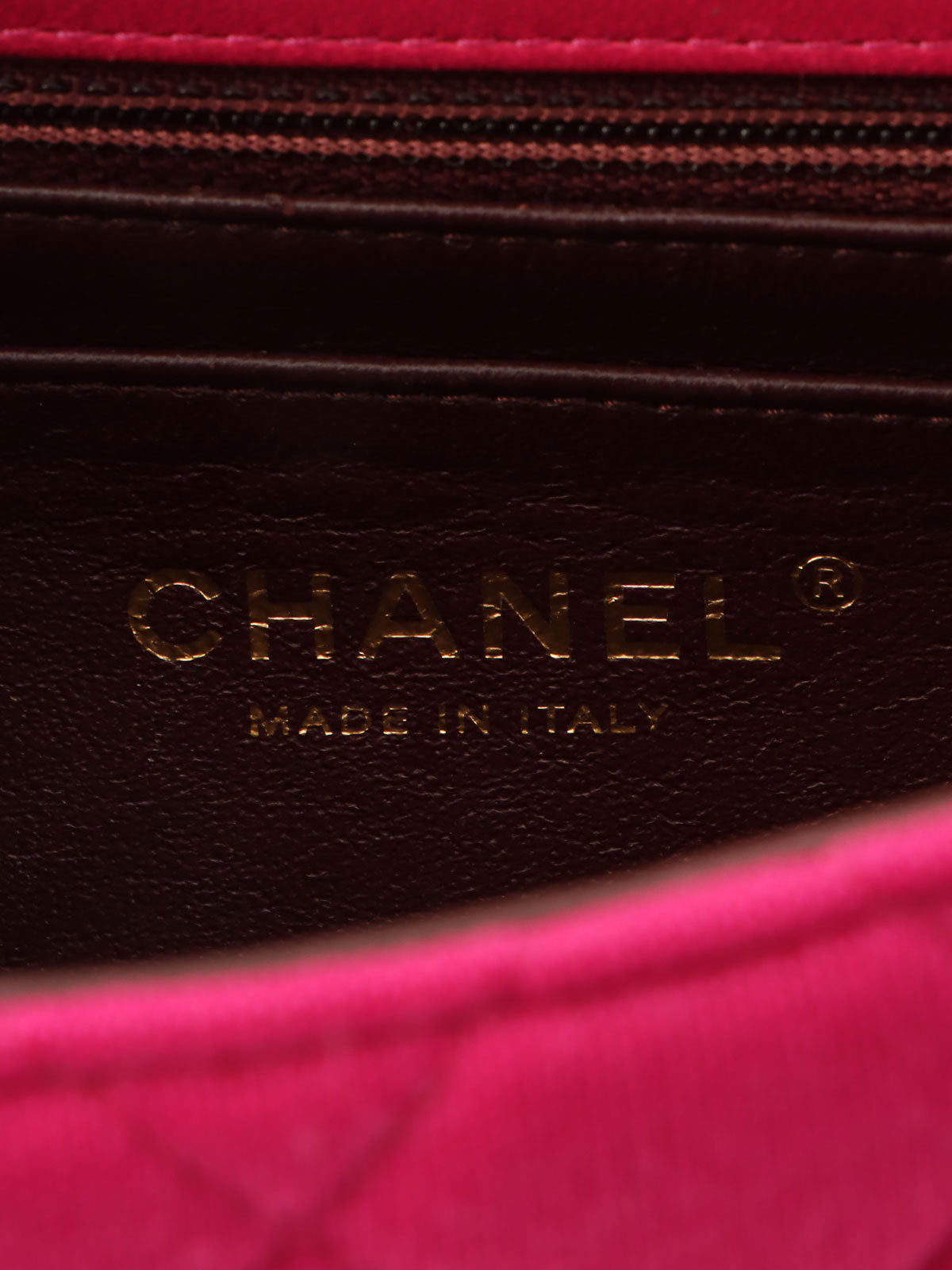 Around 2014 Made Matelassé Stitch Logo Plate Chain Shoulder Bag Pink