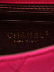 Around 2014 Made Matelassé Stitch Logo Plate Chain Shoulder Bag Pink