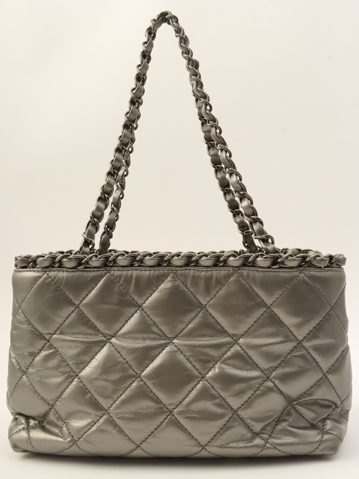 Made around 2012, Chain Me tote bag, silver