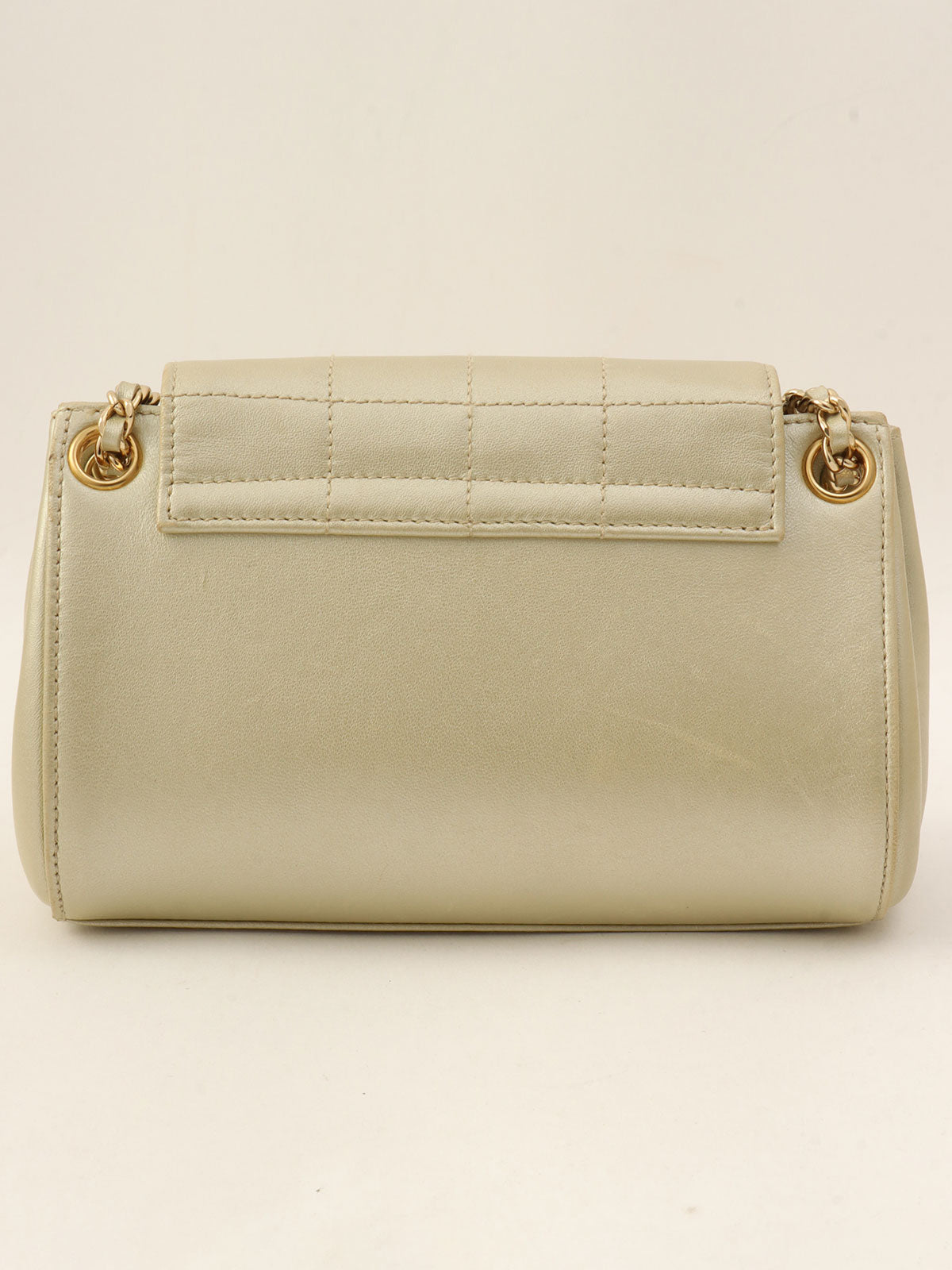 Around 2001 Made Chocolate Bar 2.55 CC Mark Chain Bag Gold