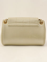Around 2001 Made Chocolate Bar 2.55 CC Mark Chain Bag Gold