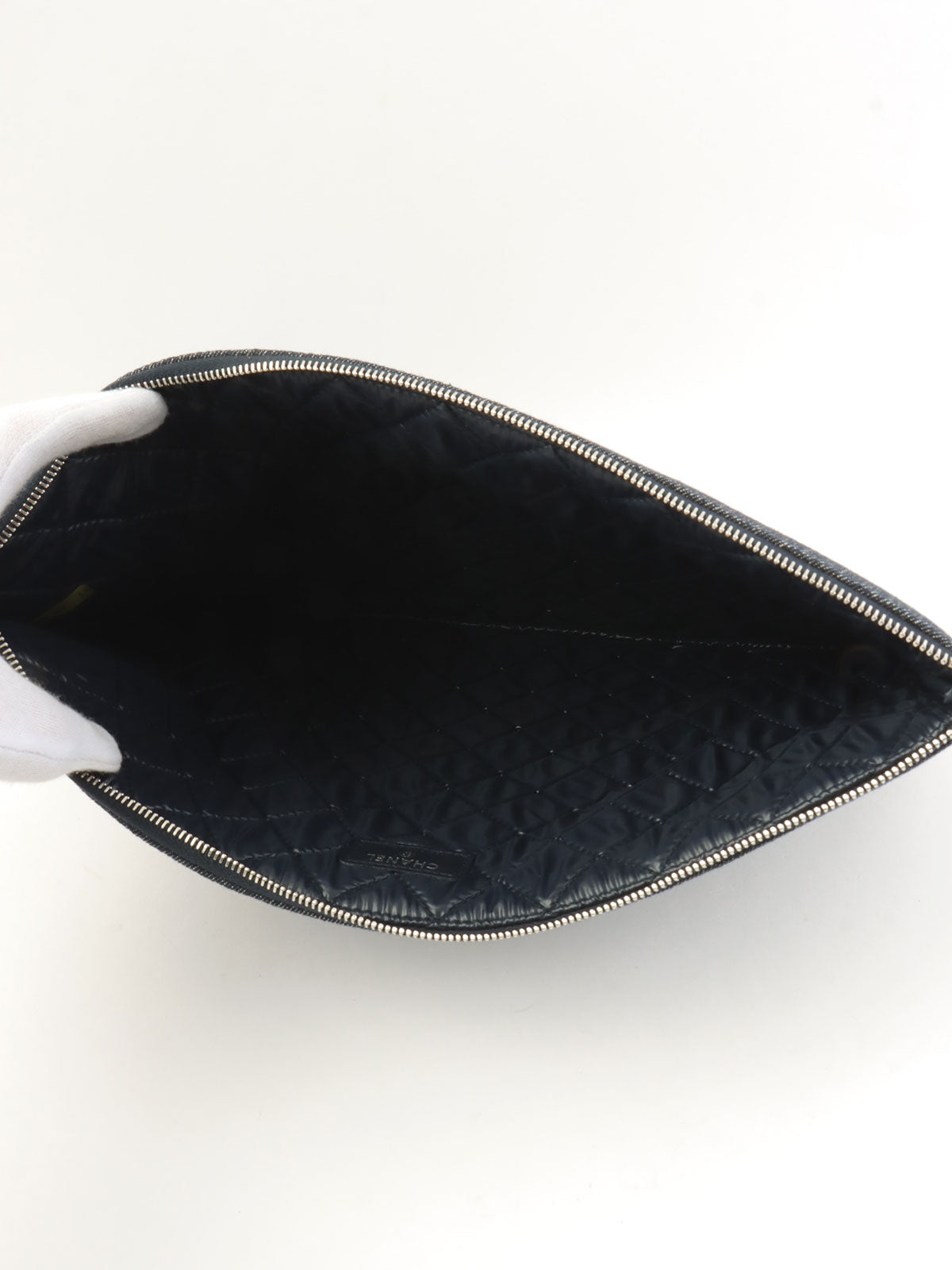 2015 Denim Deauville Clutch Bag in Indigo