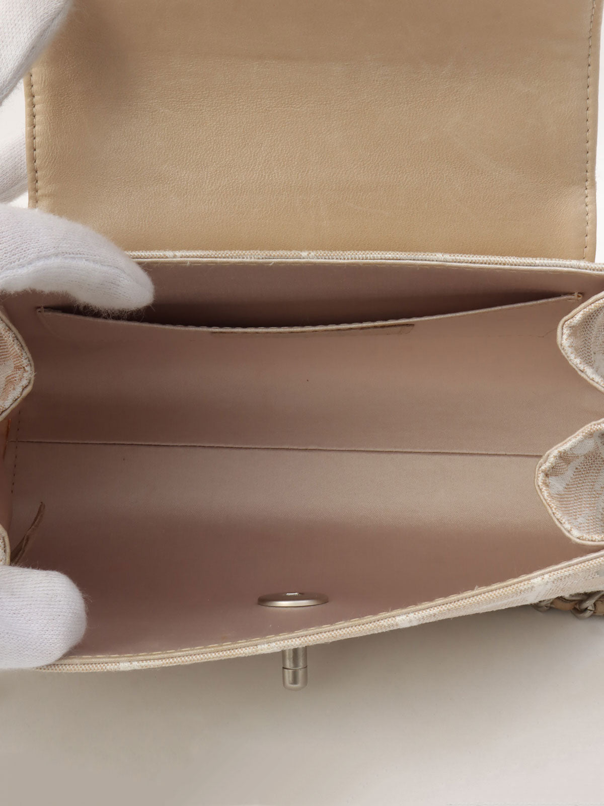 2001年頃製 ニュートラベルラインCCターンロックチェーンショルダーバッグ ベージュ