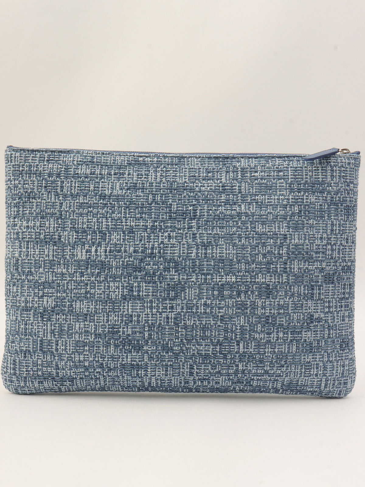 2017 Tweed Deauville Clutch Bag Light Blue