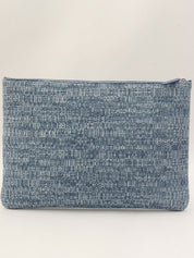 2017 Tweed Deauville Clutch Bag Light Blue