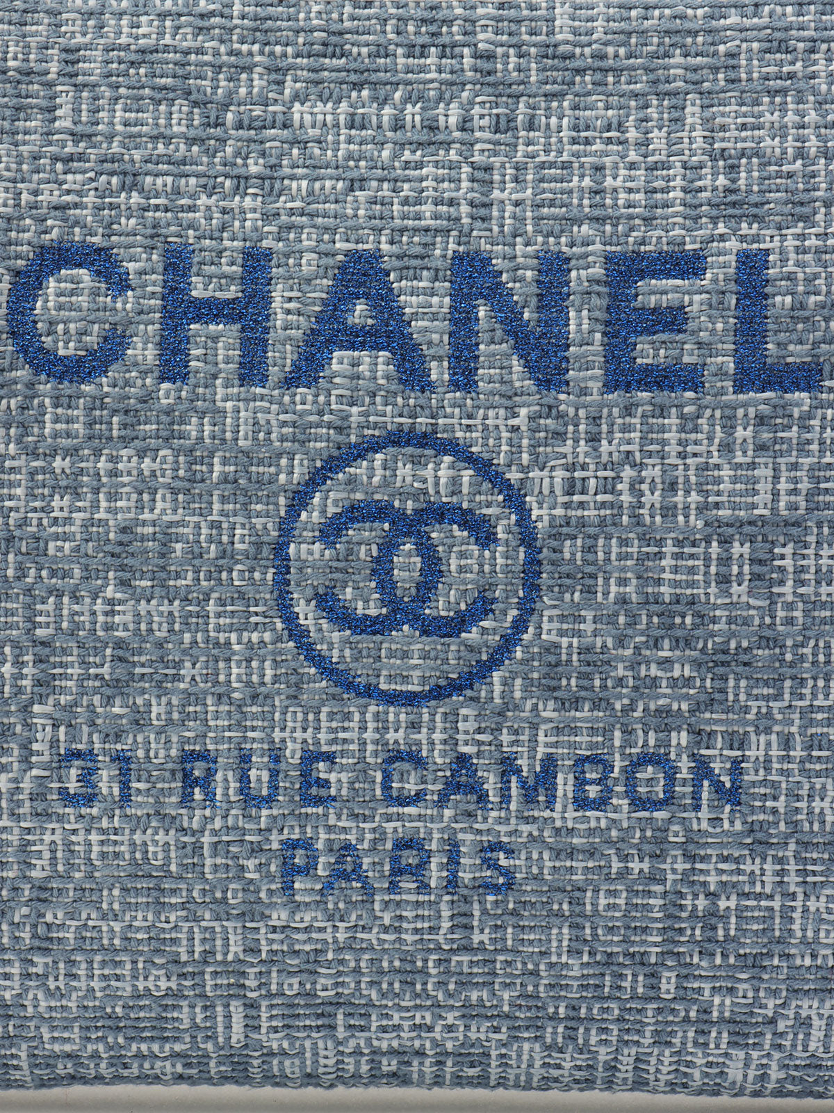 2017 Tweed Deauville Clutch Bag Light Blue