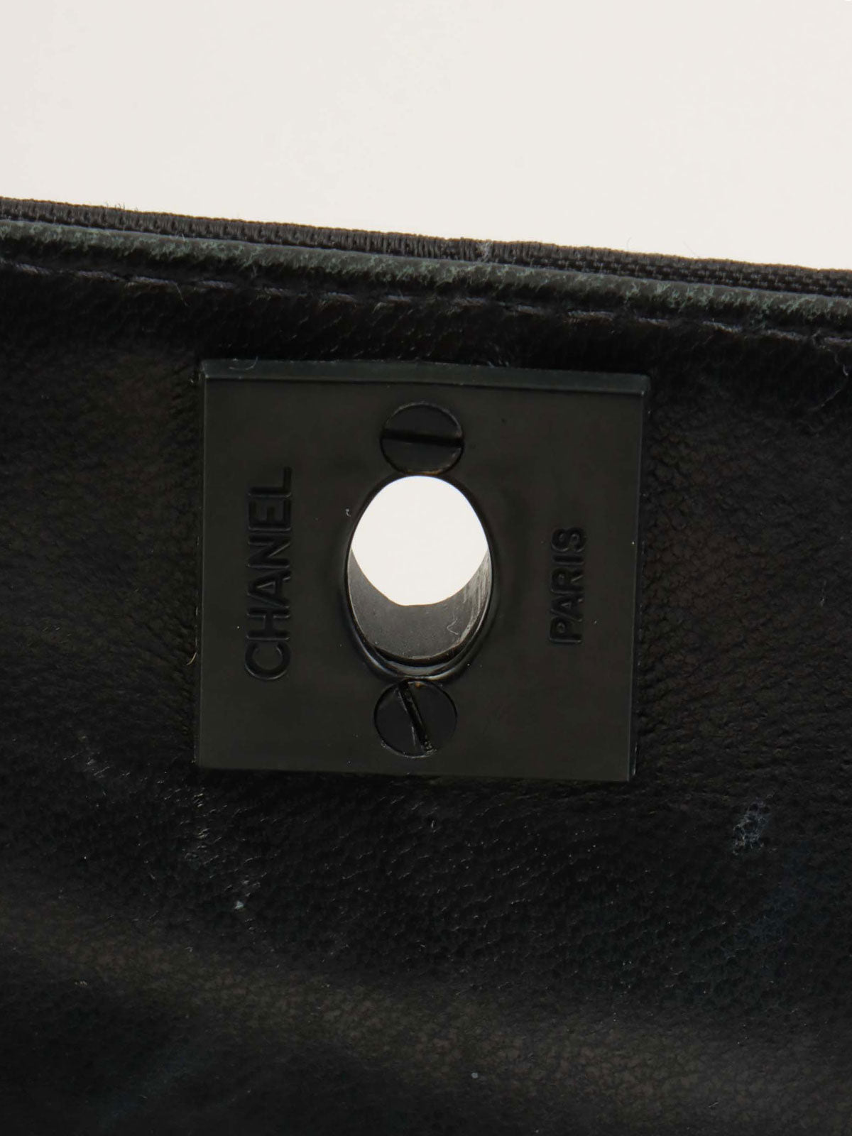 2001 New Travel Line CC Turn Lock Chain Shoulder Bag, Black